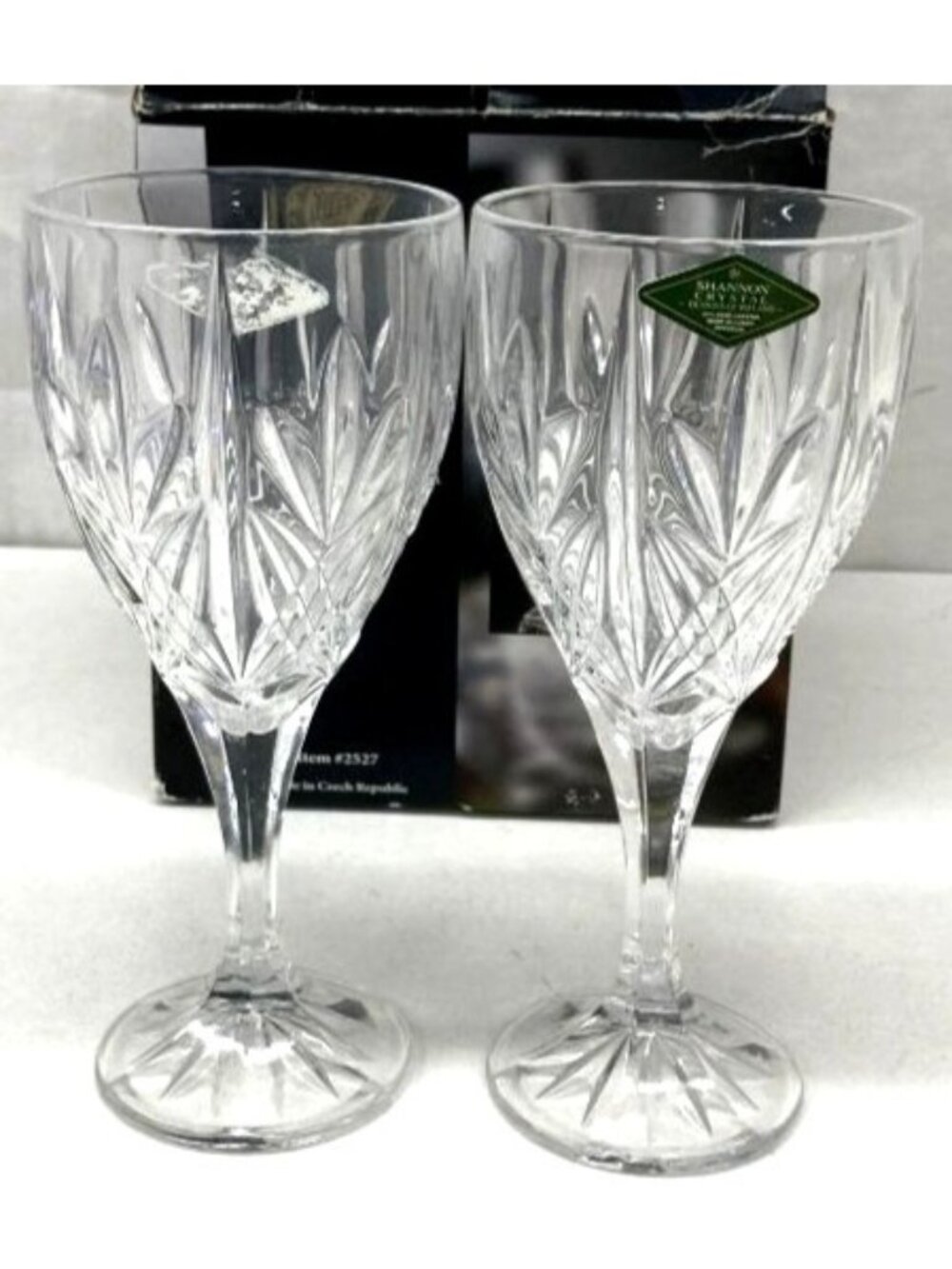 Shannon Crystal By Godinger Milano Lead Crystal Goblets 24% Set Of 4